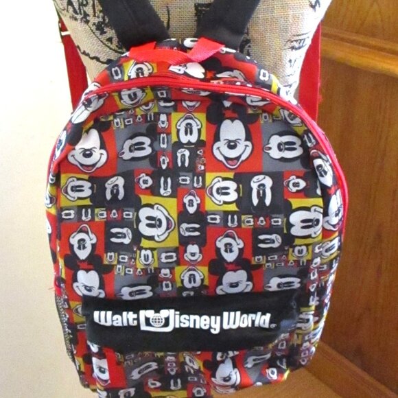 Walt Disney World Parks Backpack Mickey Mouse, Black, Adjustable Straps - Picture 1 of 16